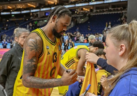 Basketball BBL Bundesliga, Alba Berlin - FC Bayern Munich Basketball v.l. J'Wan Roberts (Alba
