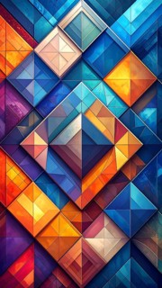 Abstract modern template, geometric effect stylized as mosaic tile, vibrant colorful business