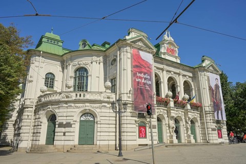 Latvian National Theatre, Old Town, Riga, Latvia