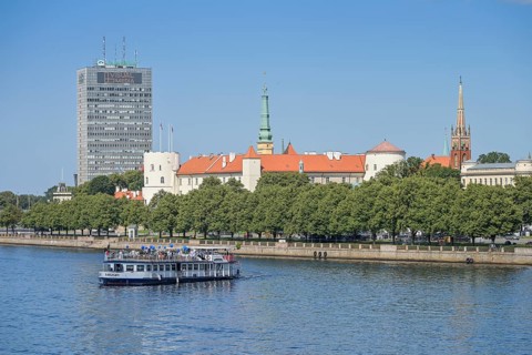 Riga Castle, Düna River, Riga, Latvia