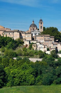 View of the city, Urbino, Pesaro and Urbino province, Marche, Italy