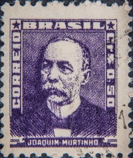 Joaquim Murtinho (1848-1911) was a Brazilian politician. Portrait on a Brazilian postage stamp