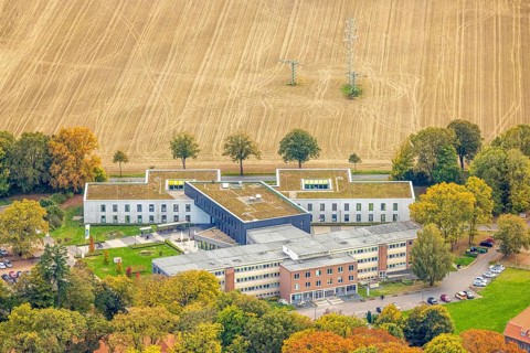 Aerial view, LVR-Klinik Bedburg-Hau, LVR-Klinik Bedburg-Hau Department of Adult Psychiatry, Field