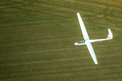 Aerial view, glider D-0692, aircraft LS-4/version LS-4b/manufacturer Rolladen-Schneider,