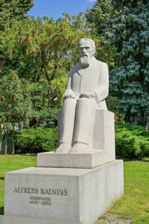 Memorial, composer Alfreds Kalnins, City Park, Riga, Latvia