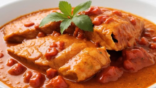 This flavorful dish features tender fish cooked in a vibrant tomato sauce, perfect for a satisfying