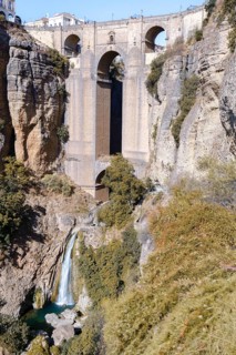 Ronda, malaga, spain Puente nuevo bridge connecting the historic and modern parts of ronda.