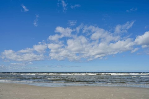 Clouds, Baltic Sea, beach, waves, Jurmala, Latvia