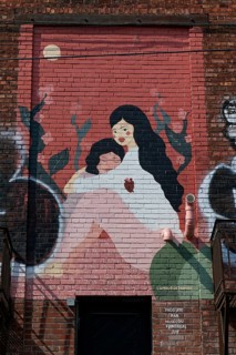 Urban area, wall painting, Montreal, Province of Quebec, Canada