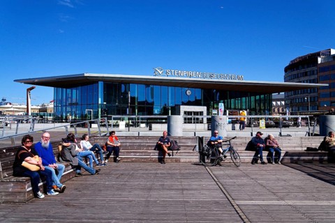 Transportation hub Stenpiren Resescentrum offering boat rides of Vasttrafik public transport across