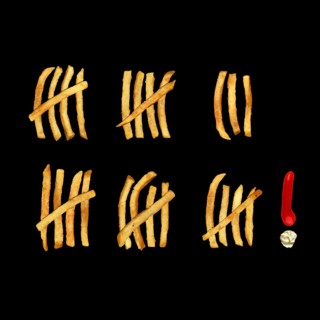 Red and white fries