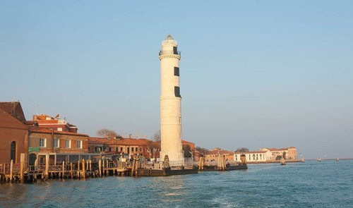 Lighthouse on island Murano, Venice, Italy