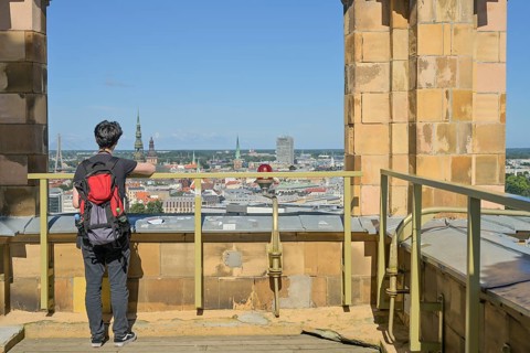 Observation deck, Latvian Academy of Sciences LZA, Akademijas laukums, Latgales, Riga, Latvia