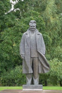 Monument, statue of Andrejs Upits, Riga, Latvia