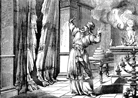 The curtain is torn, the way is open, letter to the Hebrews, chapter 1, altar, fire, smoke,