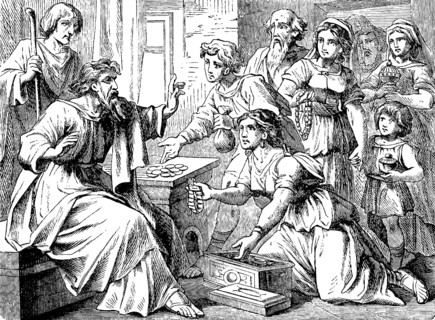 Paul receives gifts of love for the poor Christians in Jejuselah, Who collects much does not have