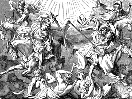 Opening of the four seals, The Revelation of the Evangelist St. John, chapter 6, ray of light,