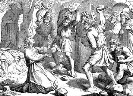 Stoning of St. Stephen, Lord Jesus receive my spirit, Acts of St. Luke, chapter 7, anger, death,