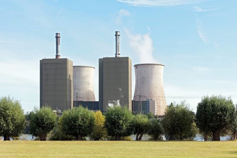 Huckiingen power plant, gas power plant of Hüttenwerke Krupp Mannesmann, HKM, Duisburg, Ruhr area,