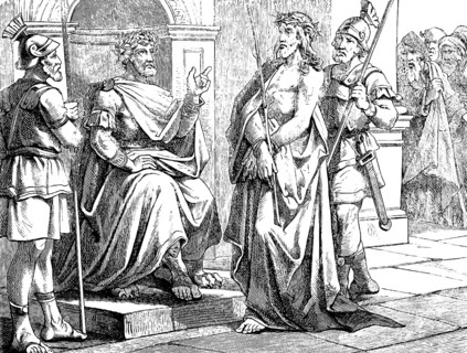 I am a King, Jesus with Crown of Thorns in front of Pilate, Gospel of John, Chapter 18, John the