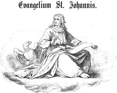 Introduction to the Gospel of John, John the Baptist, Eagle, Scroll, Pen, Cloud, Title, New