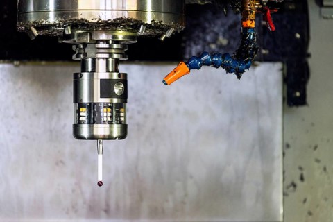 Automation and industry 4.0 concept with modern CNC milling machine cutters detail Prague Czech