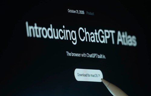 Dhaka, Bangladesh- 26 Oct 2025: A Laptop displaying the introduction to ChatGPT Atlas