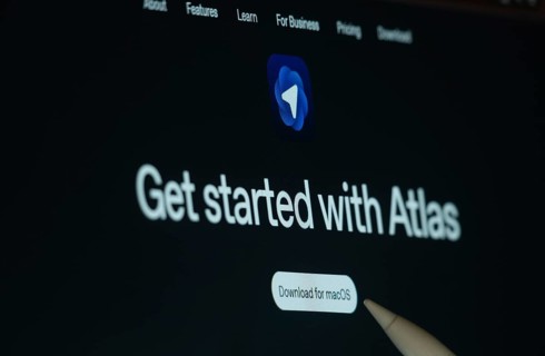 Dhaka, Bangladesh- 26 Oct 2025: A Laptop displaying the Get start with ChatGPT Atlas