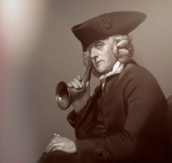 Portrait of James Hutton with an ear trumpet, 1726 – 1797, Scottish geologist, agriculturalist,