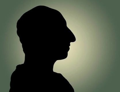 Silhouette of James Hutton, 1726 – 1797, Scottish geologist, agriculturalist, chemical