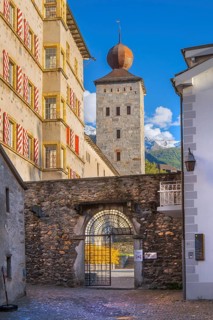 Stockalper Palace in the Old Town, Brig, Rhone Valley, Valais, Switzerland