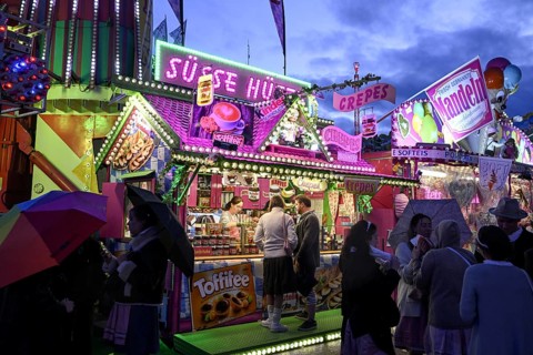 Candy stand at Oktoberfest, Munich, Bavaria, Germany
