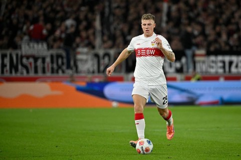 Finn Jeltsch VfB Stuttgart (29) Action on the ball MHPArena, MHP Arena Stuttgart,