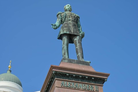 Alexander II Memorial, Russian Tsar, Senaatintori Senate Square, Old Town, Helsinki, Finland
