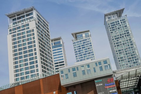 Residential towers, skyscrapers, residential buildings Kalasatama Centre, Helsinki, Finland