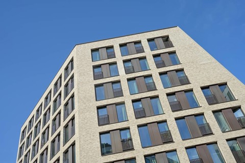 Modern residential building, Kolmas Linja, Kallio, Helsinki, Finland