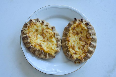 Karelian pierogi, karjalanpiirakka, typical Finnish dish, Helsinki, Finland
