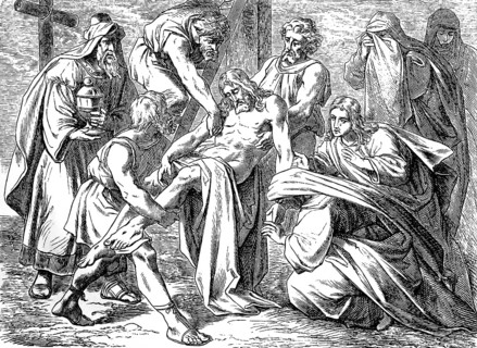 Abandoning of Jesus from the Cross, Gospel of Luke, chapter 24, crucifixion of Jesus, darkness,