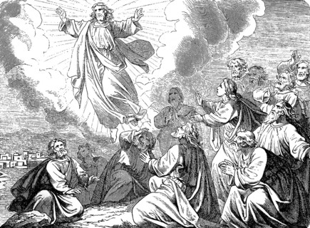 The Ascension of Jesus, Jerusalem, Bethania, Gospel of Luke, chapter 24, to heaven, float, praise