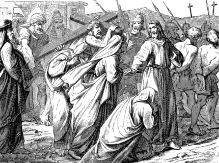 The grieving daughters of Jerusalem, high priests and scribes accuse Jesus, going to the