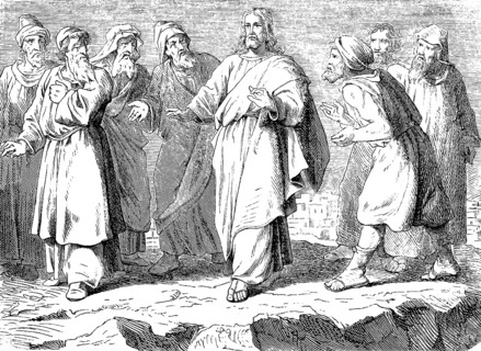 Jesus of Nazareth walks through the midst of his bitter enemies, Gospel of Luke, chapter 1, son of