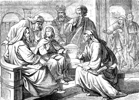 The twelve-year-old Jesus in the temple with teachers, Jerusalem, Gospel of Luke, chapter 2, child
