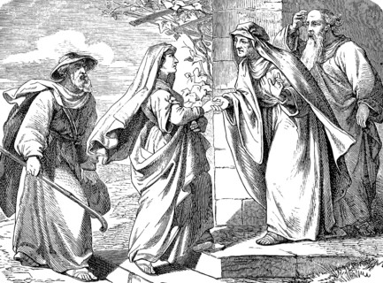 Mary visits Elizabeth, Gospel of Luke, chapter 1, pregnancy Elizabeth, son Zacharias, son John,