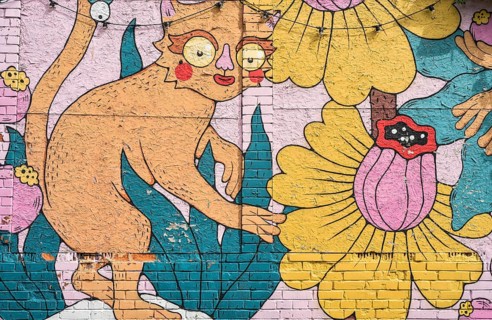 Street art, wall painting, Telliskivi Creative Campus, Kalamaja, Tallinn, Estonia
