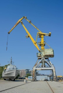 Old harbour crane, Noblessner harbour district, Kalamaja, Tallinn, Estonia