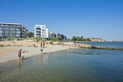 Kalarand new building district, Kalaranna Kvartal, beach, Kalamaja, Tallinn, Estonia