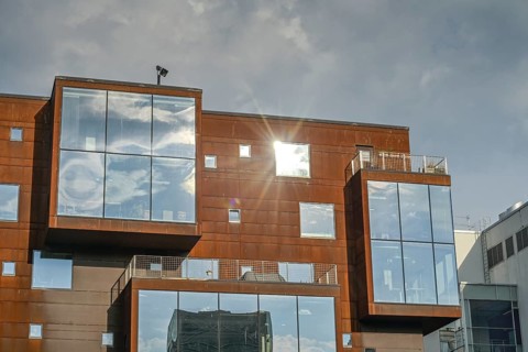 Modern office building, Maakri-Kvartal business district, Tallinn, Estonia