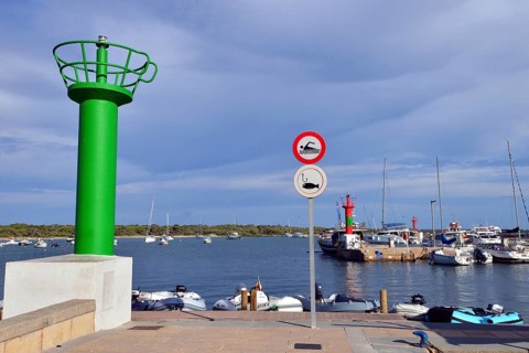 Harbor entrance of Colonia Sant Jordi, Majorca, balearics, spain