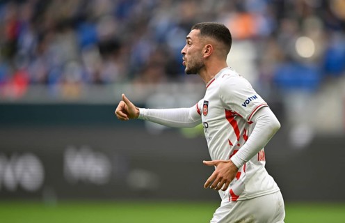 Arijon Ibrahimovic 1. FC Heidenheim 1846 FCH (22) gesture gesture thumbs up PreZero Arena,
