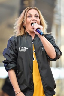 LUBIN, POLAND - JUNE 10, 2017: Concert Fun Factory during Cuprum Hits Festival. Vocalist